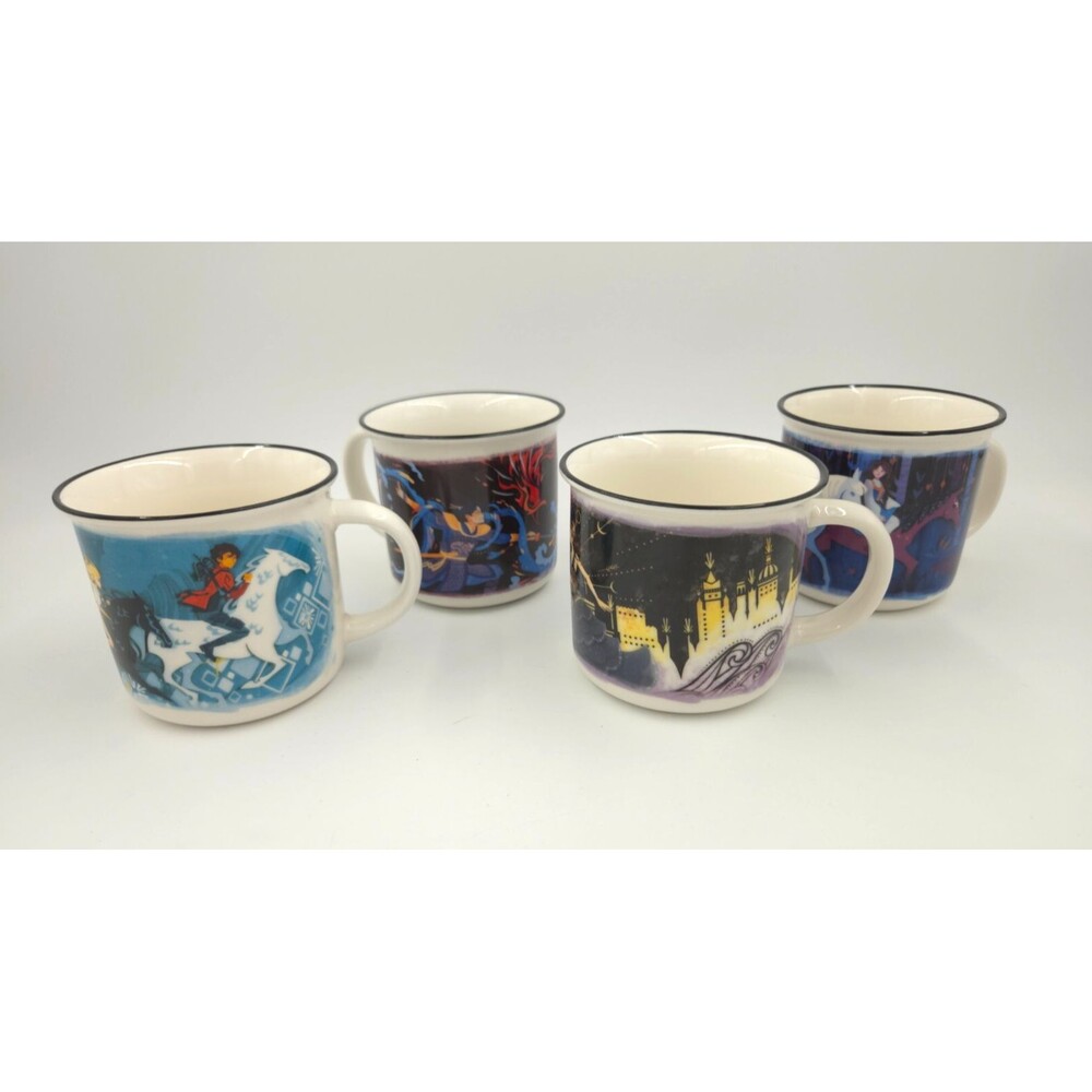 RARE - Illumicrate Mug Coffee Cup 4 pc Set Exclusive 4 Different Graphics